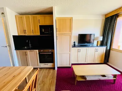 Cuisine ou kitchenette dans l'établissement BELLE PLAGNE - Pieds des pistes et ESF !