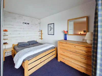 Un ou plusieurs lits dans un hébergement de l'établissement Arc 1800 - Appartement 5 pers, balcon, wifi - FR-1-411-961