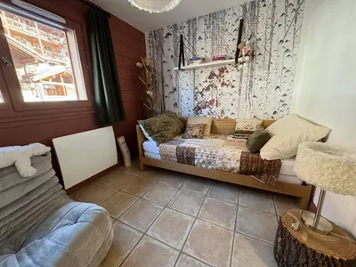 Coin salon dans l'établissement Fermes St Foy F6 - Charmant 3 pièces, ski au pied - St Foy Tarentaise