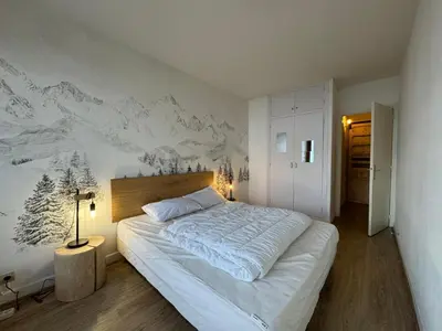 Un ou plusieurs lits dans un hébergement de l'établissement BEC452- Superbe 2 pièces, vue Lac - Tignes
