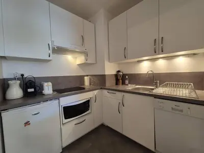 Cuisine ou kitchenette dans l'établissement BEC452- Superbe 2 pièces, vue Lac - Tignes