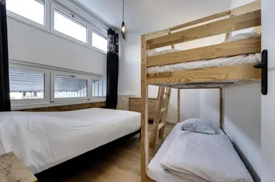 Un ou plusieurs lits dans un hébergement de l'établissement Résidence Hameau De Toviere - Appartement confort et rénové · Proche des pistes MAE-8811