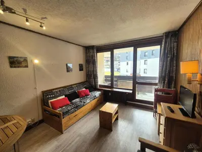 Coin salon dans l'établissement Résidence Pramecou - Studio lumineux · Proche des pistes · Balcon MAE-7271