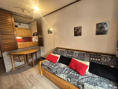 Cuisine ou kitchenette dans l'établissement Résidence Pramecou - Studio lumineux · Proche des pistes · Balcon MAE-7271