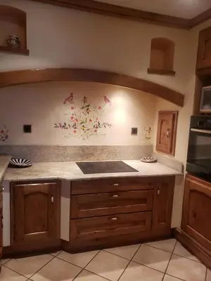 Cuisine ou kitchenette dans l'établissement Flocon