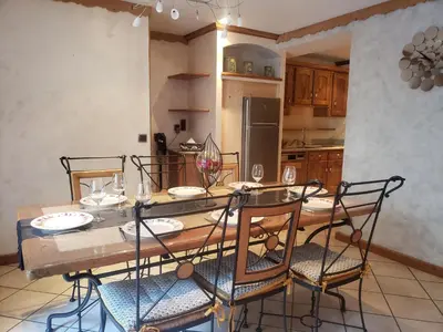 Cuisine ou kitchenette dans l'établissement Flocon