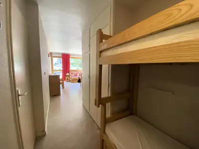 Un ou plusieurs lits dans un hébergement de l'établissement Résidence Albaron - Studio coin montagne - 4 personnes MAE-4231