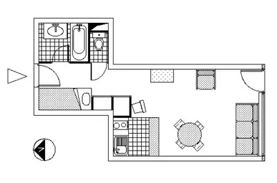 Plan de l'établissement Résidence Albaron - Studio coin montagne - 4 personnes MAE-4231