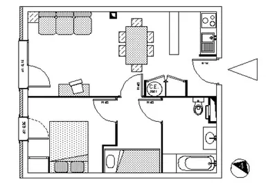 Plan de l'établissement Résidence Le Clos Vanoise - 2 Pièces pour 6 Personnes MAE-4371
