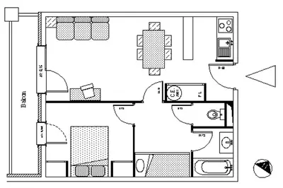 Plan de l'établissement Résidence Le Clos Vanoise - 2 Pièces pour 6 Personnes MAE-4411