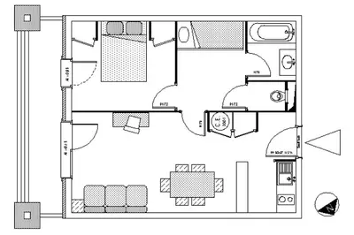 Plan de l'établissement Résidence Le Clos Vanoise - 2 Pièces pour 6 Personnes MAE-4471