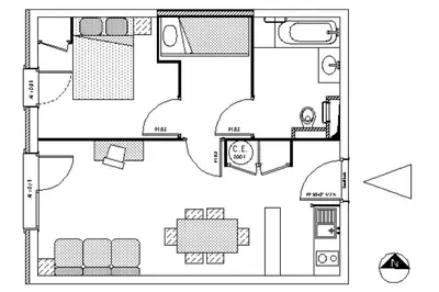 Plan de l'établissement Résidence Le Clos Vanoise - 2 Pièces pour 6 Personnes MAE-4521