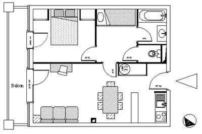 Plan de l'établissement Résidence Le Clos Vanoise - 2 Pièces pour 6 Personnes MAE-4541
