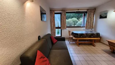 Coin salon dans l'établissement Résidence Le Soliet 2 - Studio pour 4 Personnes MAE-4681