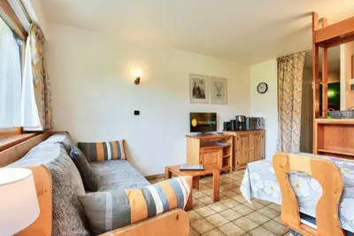 Coin salon dans l'établissement Résidence Albaron - Appartement 3 pièces - coin montagne MAE-4701