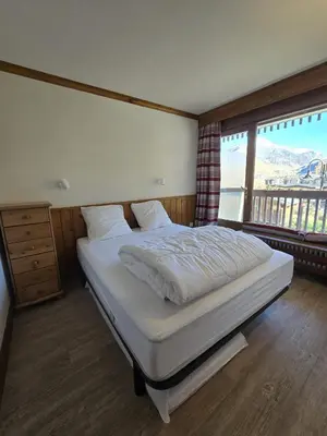 Un ou plusieurs lits dans un hébergement de l'établissement Bel appartement 4 pers, Tignes Le Lac
