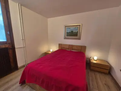 Un ou plusieurs lits dans un hébergement de l'établissement Appartement confortable Tignes Val Claret, 5 pers, proche pistes - FR-1-502-593