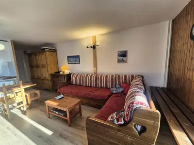 Coin salon dans l'établissement Résidence Grandes Platieres 2 - Appartement lumineux · Proche pistes et commerces MAE-1761