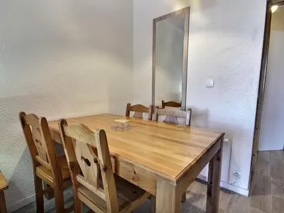 Plan de l'établissement Studio cabine à Belle Plagne, 4 personnes, terrasse vue sud-ouest - FR-1-455-260
