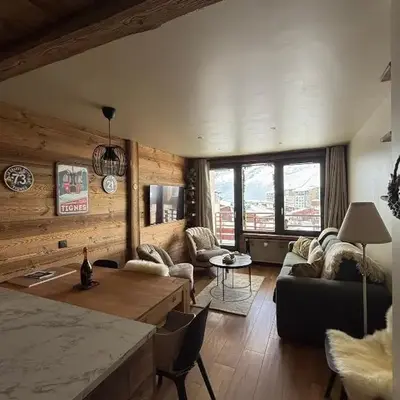 MyHome - L'Absinthe Bleue - Appartement 4-6 personnes neuf 4 étoiles - balcon sud- ski aux pieds - Tignes Val Claret