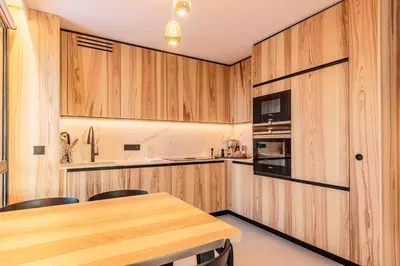 Cuisine ou kitchenette dans l'établissement Résidence Les Cristaux - CRISTAUX C20 MAE-0261