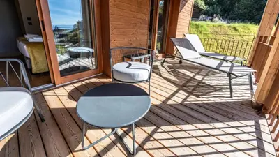 Balcon ou terrasse dans l'établissement Résidence Les Cristaux - CRISTAUX C20 MAE-0261