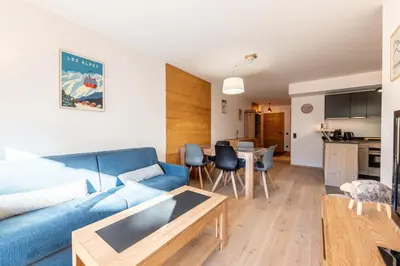 Cuisine ou kitchenette dans l'établissement Les Cristaux Blancs - Station de ski à pied