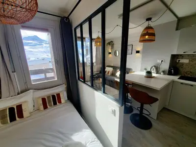 Un ou plusieurs lits dans un hébergement de l'établissement L'Igloo, 2050m La Plagne, F2 Haut de gamme