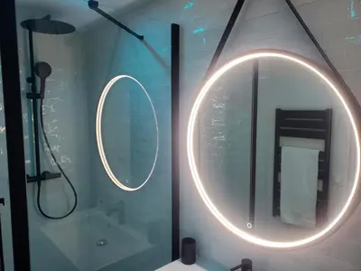 Salle de bains dans l'établissement L'Igloo, 2050m La Plagne, F2 Haut de gamme