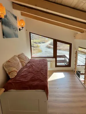 Un ou plusieurs lits dans un hébergement de l'établissement Duplex 6 pers Tignes le lac