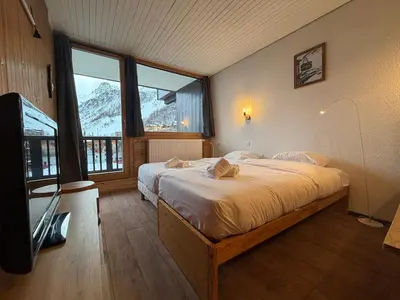 Un ou plusieurs lits dans un hébergement de l'établissement Studio centre Val d'Isere