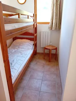 Un ou plusieurs lits dans un hébergement de l'établissement Terrasses D 406 PARC NAT VANOISE appart 4 pers