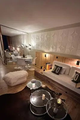 Cuisine ou kitchenette dans l'établissement Magnifique Studio Arcs 2000