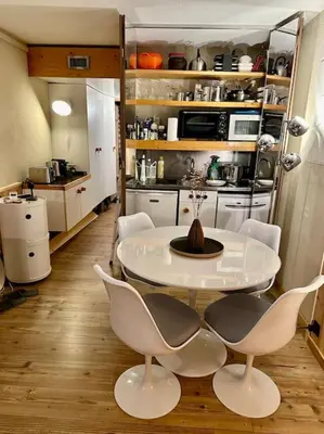 Cuisine ou kitchenette dans l'établissement Magnifique Studio Arcs 2000