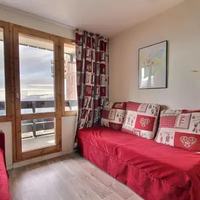 Studio cabine 4 pers au pied des pistes avec balcon - FR-1-455-262