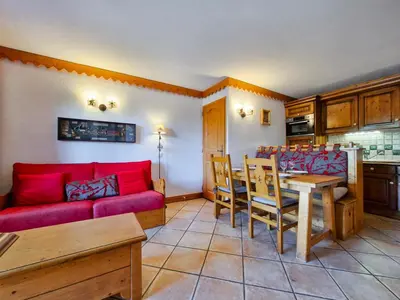 Cuisine ou kitchenette dans l'établissement Charmant 3 pièces avec parking et animaux admis, proche des pistes à Les Arcs 1800 - FR-1-411-966