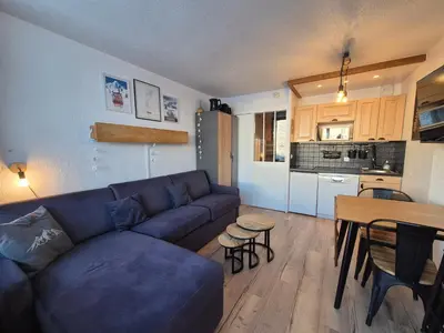 Cuisine ou kitchenette dans l'établissement HCLUB 45 - Charmant studio cabine, 4pers - Tignes Le Lac