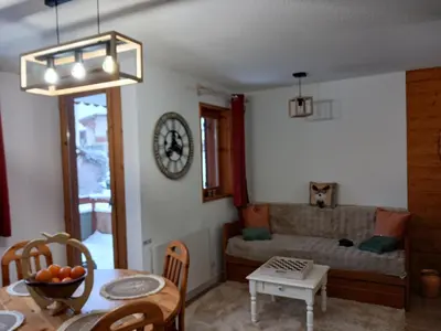 Coin salon dans l'établissement Aussois 4 personnes