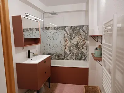 Salle de bains dans l'établissement Aussois 4 personnes