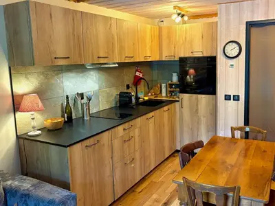 Cuisine ou kitchenette dans l'établissement RPP C213 - Charmant appt 4pers-Ski aux pieds