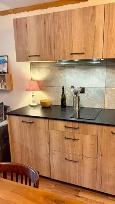Cuisine ou kitchenette dans l'établissement RPP C213 - Charmant appt 4pers-Ski aux pieds
