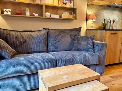 Coin salon dans l'établissement RPP C213 - Charmant appt 4pers-Ski aux pieds