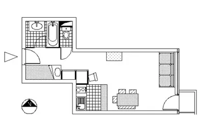 Plan de l'établissement Résidence Albaron - Studio coin montagne - 4 personnes MAE-7801