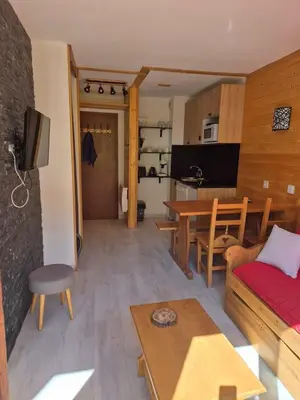 Cuisine ou kitchenette dans l'établissement HB 1613 - Beau T2, 5pers, ski aux pieds
