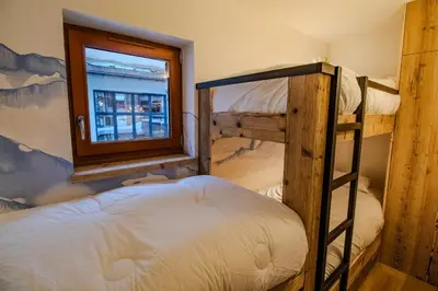 Un ou plusieurs lits dans un hébergement de l'établissement Superb renovated apartment Turios 1