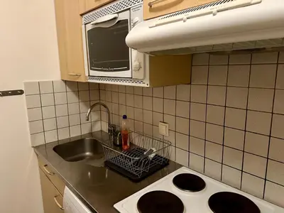 Cuisine ou kitchenette dans l'établissement Tignes : Appartement 6 pers, 41 m², Vue sur pistes - FR-1-449-194