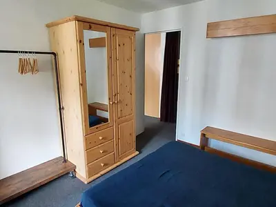 Un ou plusieurs lits dans un hébergement de l'établissement Tignes : Appartement 6 pers, 41 m², Vue sur pistes - FR-1-449-194