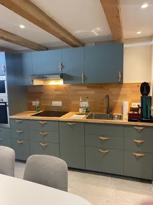 Cuisine ou kitchenette dans l'établissement village house