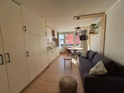 Coin salon dans l'établissement PLA 2 07 - Beautiful apt 4pers - Val Claret-Tignes- with garage