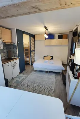 Un ou plusieurs lits dans un hébergement de l'établissement MyHome - PSO37 - Studio cosy 4 pax Val Claret